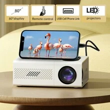 Outdoor Projector, 1080P Full HD Supported Video Projector, Portable Outdoor Home Theater Movie Projector, Compatible With HDMI, USB, AV, Smartphone,Tablet,Laptop. - UK Plug(220-240V) - View 2