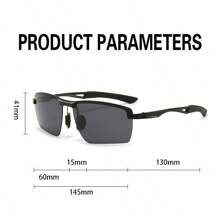 Polarisierte Nachtsichtbrille mit Metallrahmen - Nachtsichtbrille - für Herren Damen Outdoor Sport Party Urlaub Reisen Fischen Dekorationen Fotoprops, ideale Geschenkwahl für Sommerurlaub am Strand, Outdoor, Reisen