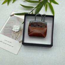 1pc Fashion Creative Oil-Wax Mirrored Effect Valentines Day Gift Mini Bag Pendant With Metal Chain, Cute Keychain Accessory (Without Box) - Multicolor - View 8