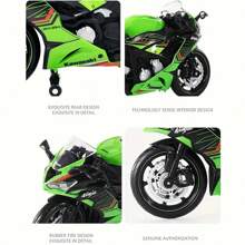 1/12 Kawasak Motorcycle Model Toy Mini Alloy Metal Diecast Motorcycle Model Blue Motorcycle Model Toy Sport Motorcycle Racing Model Collection Gift For Men Kid Boy (ZX-6R)