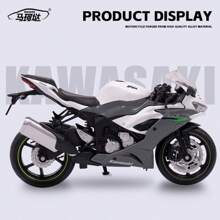 1/12 Kawasak Motorcycle Model Toy Mini Alloy Metal Diecast Motorcycle Model Blue Motorcycle Model Toy Sport Motorcycle Racing Model Collection Gift For Men Kid Boy (ZX-6R)