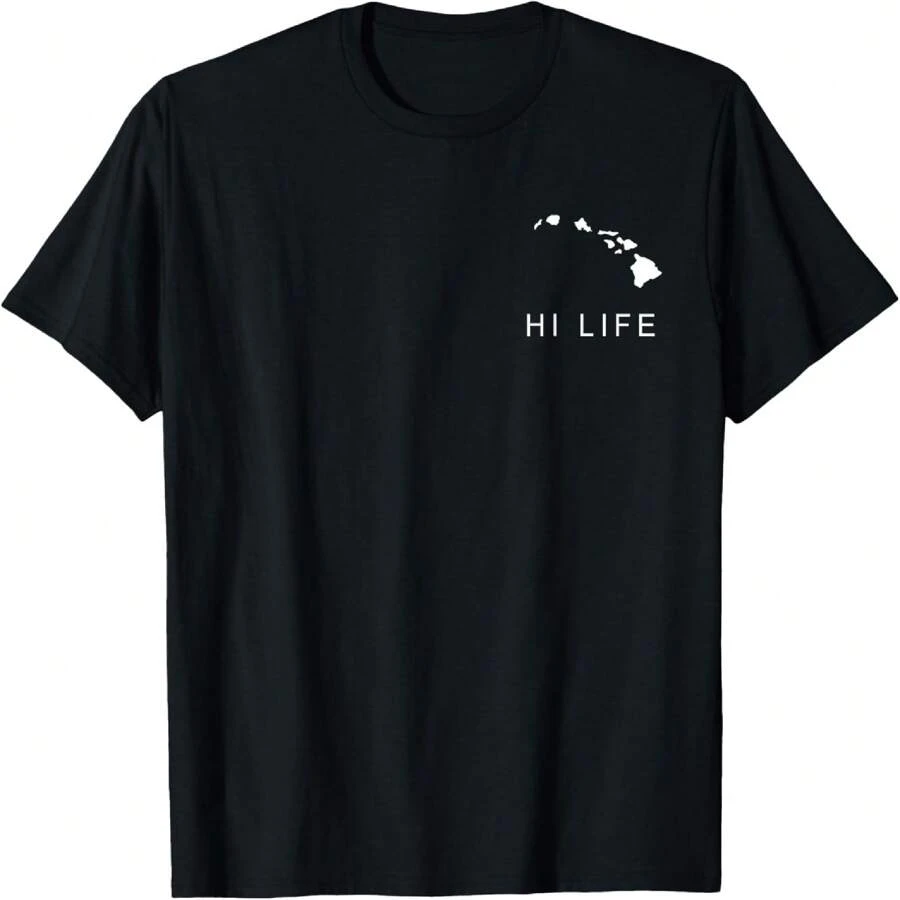 HI LIFE Hawaii Novelty Souvenir T-Shirt - Black - View 1
