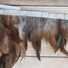 1 metro 1 pieza de plumas de estilo moderno, ribete de tela exquisito de plumas Yongji, cinturón de tela hecho a mano, accesorio de arte de enchufar, decoración de escenario, material para atrapasueños, varita para gatos, ropa, disfraces, accesorios para fiestas y tocados