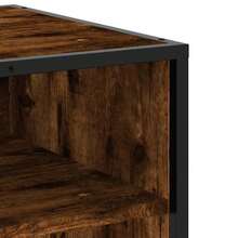 Smoked Oak TV Cabinet With Frame 61x40x46 Cm Stylish Engineered Wood Storage Solution - Brown - View 6