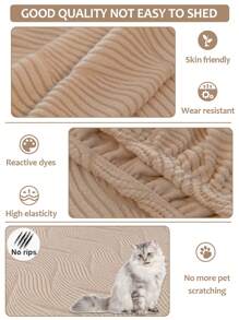 1 Stück Tulpenblattmuster Anti-Rutsch Fleece Elastische Sofakissenbezug in Allwetter, modern minimalistischer Stil Anti-Rutsch Schutzhülle für L-förmige Sofas, Schutzhülle für das Wohnzimmer mit 1/2/3/4 Sitzplätzen - Verschiedenfarbig - Übersicht 8