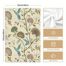 Set de 2 paños de cocina con diseño floral de jardín vintage, toallas de cocina retro muy absorbentes con patrones florales para colgar en el hogar y el comedor - Multicolor - Ver 3