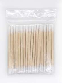 100/300/500pcs Disposable Super Thin Lint-Free Wood Makeup Mascara Applicator Brushes-Unscented