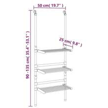 3 Tier Aluminum Hanging Laundry Drying Rack Space Saving Clothes Airer Indoor Outdoor Use Foldable Design Lightweight Durable Design Drying Rack Back To School Travel Essentials Room Decor - Silver - View 7