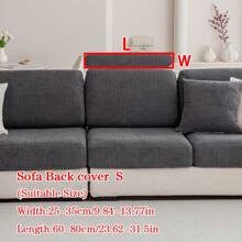 1pc Plush Fabric Anti-Slip Sofa Seat Cover Cushion, Soft And Skin-Friendly, Pet-Friendly Design, Fits L-Shaped Sofa, 1/2/3/4-Seat Sofas, Simple And Modern Style, Suitable For All Seasons (Sold Individually) - Dark Grey - View 19