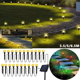 Solar Bubbles Garden Lawn Lamp 8 Lighting Modes Landscape Stake Lights Outdoor String Lamp Waterproof -Size Of Light Bulb:About 2.3CM