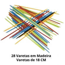 Wooden Pick Up Sticks Game 28 Colorful Alhazarra - Multicolor - View 2