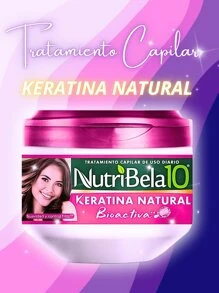 Tratamiento Capilar Nutribela 10- Keratina Natural Bioactiva-300 g - Rosa Fucsia - Ver 1