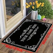 1pc Personalized Doormat With Anti-Slip Silica Gel Bottom, Customized Carpet Mat With Your Photo & Text-Soft, Durable, Washable Customized Entryway Themed Mat-Custom Personalized Gift- Housewarming, Birthday Gift Home Bathroom Decor Fall Decor Back To School