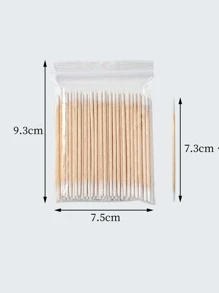 100/300/500pcs Disposable Super Thin Lint-Free Wood Makeup Mascara Applicator Brushes-Unscented