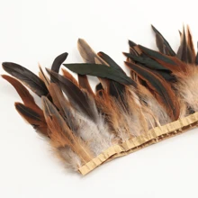 1 metro 1 pieza de plumas de estilo moderno, ribete de tela exquisito de plumas Yongji, cinturón de tela hecho a mano, accesorio de arte de enchufar, decoración de escenario, material para atrapasueños, varita para gatos, ropa, disfraces, accesorios para fiestas y tocados