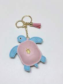 1pc Leather Turtle Ornament, Leather Turtle Bag Pendant Charm, Versatile Car Key Chain, Small Gift - Multicolor - View 6
