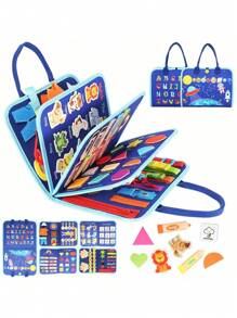 1PC Busy Board For Toddlers, Montessori Toys For 3 4 5 6 Year Old, 8 In 1 Busy Book, Sensory Toys, Basic Dress Motor Skills Educational Activities, Toddler Travel Learning Toys, Gifts For Boys And Girls