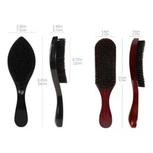 XG Men's 360 Wave Brush - Black & Red, Hard Brush, With ABS Handle & Wooden Handle For 360 Waves Brush, Made With Reinforced Boar & Nylon Bristles For Boyfriend & Father Gift, Christmas Gift - Multicolor - View 9