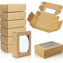 8pcs/16pcs/24pcs Rectangular Gift Box With Window, Suitable For Soap, Candy, Chocolate Packaging, Party Favors - Multicolor - View 5
