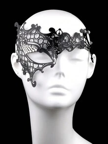 European & American Popular Metallic Baroque Half Face Masquerade Mask For Makeup Parties, Banquets, Birthdays, Headdress - 24-1118 F - View 1