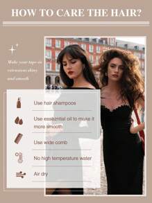 Yilite 20片/包，12-24英寸黑色真人发接发，双面胶带，适用于假发片固定，50克，无缝直发接发 - SSilver - 查看 8