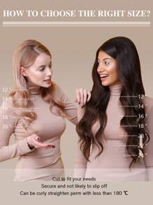 Yilite 20片/包，12-24英寸黑色真人发接发，双面胶带，适用于假发片固定，50克，无缝直发接发 - SSilver - 查看 9