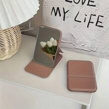 Specchio da trucco pieghevole e semplice con nome personalizzato, specchio portatile da tenere in mano, specchio da donna, stile semplice e alla moda, multifunzionale, decorativo, con lettera, raffinato, vintage, unico, personalizzato, regalo ideale per lei, fidanzata, nonna, per anniversari, per matrimoni