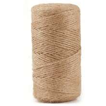 1 pièce, 100 mètres de corde de jute naturelle - convient pour le jardinage, l'artisanat DIY, la décoration d'art, l'emballage de cadeaux, l'emballage, les arts et la décoration de mariage fins rubans
