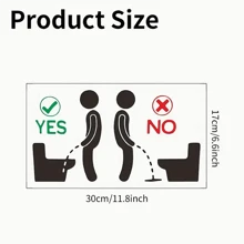 1 pièce, autocollant amusant pour couvercle de toilette de salle de bain, PVC imperméable auto-adhésif, logo créatif pour siège de toilette pour une utilisation appropriée, accessoire de décoration de salle de bain, autocollant mural pour décoration d'automne