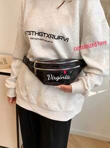 1pc Unisex Outdoor Waist Bag, Running Fanny Pack, Sports Fitness Laser Rainbow Crossbody Bag With Large Capacity For Coins And Phone - Multicolor - View 3