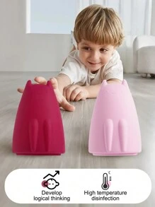 1pc Personalized Customization Name Baby Silicone Piggy Bank Cartoon Cat Shape Baby Products Custom Gifts For Kids Unbreakable Piggy Bank Solid Color Coin Bank