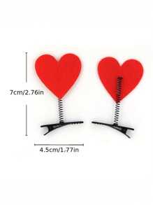 4 pezzi/ Ver Fermagli per capelli 3D versatili con cuori, adatti per trucco, feste di costumi, festa di goddess, regali dolci per couple, accessori per foto, complementi per i capelli