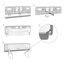 2x Genuine Carbon Fibre Number Plate Surround Holder Frame For German Car Style - Black - View 5