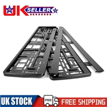 2x Genuine Carbon Fibre Number Plate Surround Holder Frame For German Car Style - Black - View 1