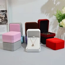 1 pièce Boîte cadeau pour pendentif en suède élégante - boîte d'emballage de bijoux et stylée pour des occasions spéciales