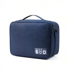1pc Simple Data Cable Zipper Storage Box, Lightweight Portable Travel Electronic Accessories Bag, Tools Box For Watch, Travel Supplies, Electronics Storage Travel Universal Multifunctional Digital Product Storage Case Waterproof Electronic Accessories Storage Box Multifunctional Digital Product Storage Bag For Cables, Charger, Cell Phone, USB, SD Card, Hard Drive, Power Bank School College Electronic Bag Portable Charger Charger Case Headphone Case Cable Bag Cable Organizer Digital Camera Camera Case Camera Bag Cannon