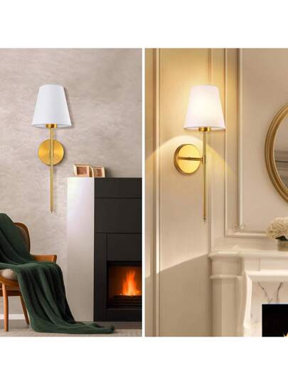 Sets Of Gold/Black Wand Lamps, Vintage Industrial Bathroom Vanity Lamps Wit Lampshades, Bedrooms, Living Rooms, Corridors, Kitchens (Excluding Verlichting Sources)