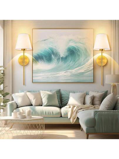 Sets Of Gold/Black Wand Lamps, Vintage Industrial Bathroom Vanity Lamps Wit Lampshades, Bedrooms, Living Rooms, Corridors, Kitchens (Excluding Verlichting Sources) view 2