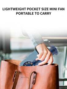 1pc Portable USB Rechargeable Mini Fan, 3-Speed Adjustable Quiet Handheld Fan For Eyelash Extension Drying, Air Conditioner Cooling (Blue) - Blue - View 6