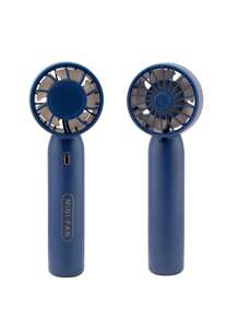 1pc Portable USB Rechargeable Mini Fan, 3-Speed Adjustable Quiet Handheld Fan For Eyelash Extension Drying, Air Conditioner Cooling (Blue) - Blue - View 10