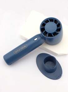 1pc Portable USB Rechargeable Mini Fan, 3-Speed Adjustable Quiet Handheld Fan For Eyelash Extension Drying, Air Conditioner Cooling (Blue) - Blue - View 9