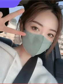 10pcs/200pcs 3D Face Mask, High-Quality Disposable Dust-Proof Breathable Mask, Flattering Design For Women
