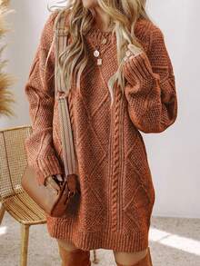 Women's Knitted Dress, Loose Fit, Suitable For Work, Vacation And Casual Wear, Spring/Summer New Arrival