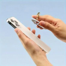 强磁金属 360 度旋转钻石粉手机指环扣男女支架安卓通用兼容 、安卓手机、生日礼物、家人、朋友指环支架、手机握把、手机配件 - 粉色 - 查看 4