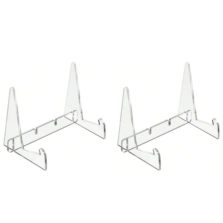 1PC Acrylic Display Stand Combination Bookshelf Creative Desktop Reading Stand Flat Product Stand Suitable For Recipes, Tablets, Notebooks, Picture Boxes, Etc - Clear - View 11