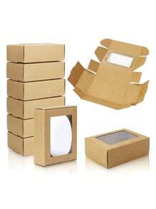 8pcs/16pcs/24pcs Rectangular Gift Box With Window, Suitable For Soap, Candy, Chocolate Packaging, Party Favors - Multicolor - View 18