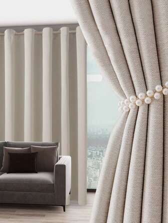 1 bucată perdea pentru fereastră de ultimă generație minimalistă opace, protecție solară dormitor sufragerie sufragerie perdea pentru întunecare, lavabilă și usabilă, bej, gri, decor de vacanță