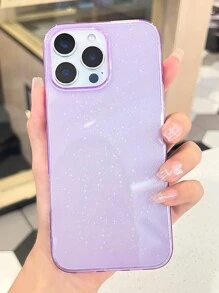 Sparkly Sequin TPU 1pc Fashionable Shiny Translucent Purple TPU Material Phone Case Compatible With IPhone 17/17 Pro/17 Pro Max/Air/7/8/7 Plus/8 Plus/X/XS/XR/XS Max/11/11 Pro/11 Pro Max/12/12 Pro/12 Pro Max/13/13 Pro/13 Pro Max/14/14 Pro/14 Plus/14 Pro Max/15/15 Pro/15 Plus/15 Pro Max/16/16 Pro/16 Plus/16 Pro Max Birthday Gift Party - Purple - View 2