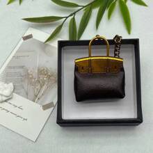 1pc Fashion Creative Oil-Wax Mirrored Effect Valentines Day Gift Mini Bag Pendant With Metal Chain, Cute Keychain Accessory (Without Box) - Multicolor - View 17