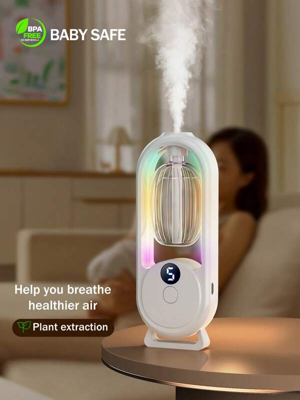 Máquina de aromaterapia automática inteligente, spray automático cronometrado, máquina de aromaterapia, display digital, desodorização duradoura, adequada para quarto e banheiro, difusor de purificador de ar